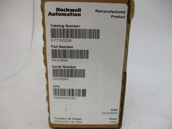 ALLEN BRADLEY 1771-OFE2 SER. B F/W B 5VDC 1.4A REMAN