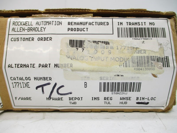 ALLEN BRADLEY 1771-IXE SER. B F/W B 5VDC 0.75A REMAN