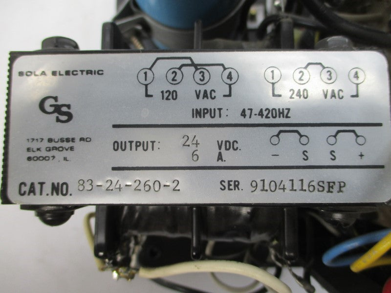 SOLA ELECTRIC 83-24-260-2 120/240VAC 6A UNMP