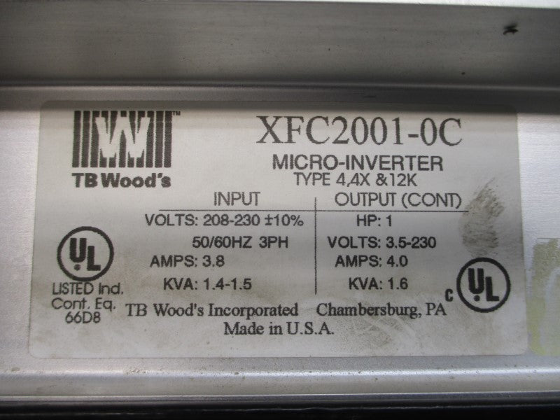 TB WOODS XFC2001-0C 208-230V 3.8A UNMP