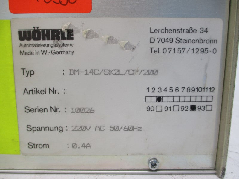 WOHRLE DM-14C/SK2L/CP/200 220VAC 0.4A UNMP