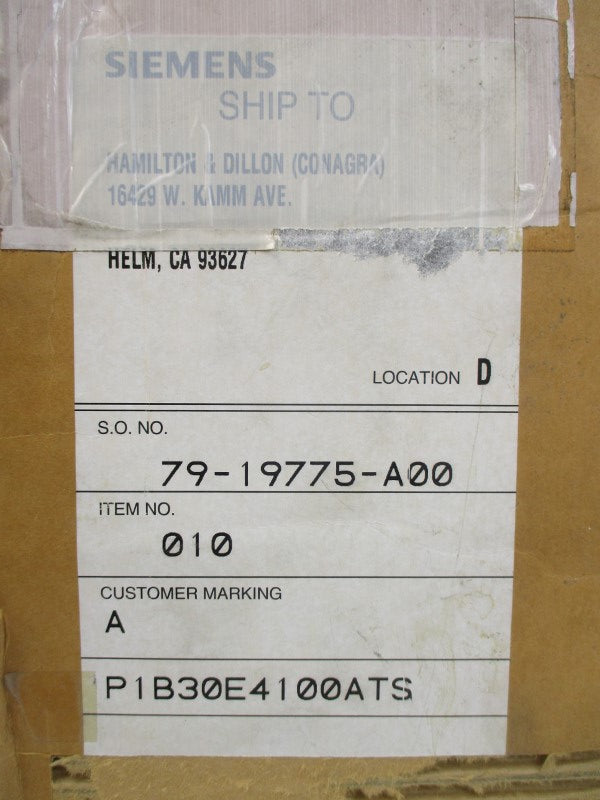 SIEMENS P1B30E4100ATS 240/120V 125A NSMP