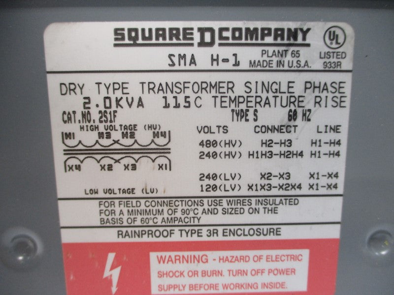 SQUARE D 2S1F 240/480V NSMP