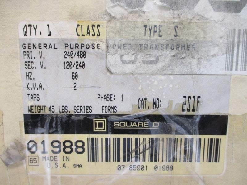 SQUARE D 2S1F 240/480V NSMP