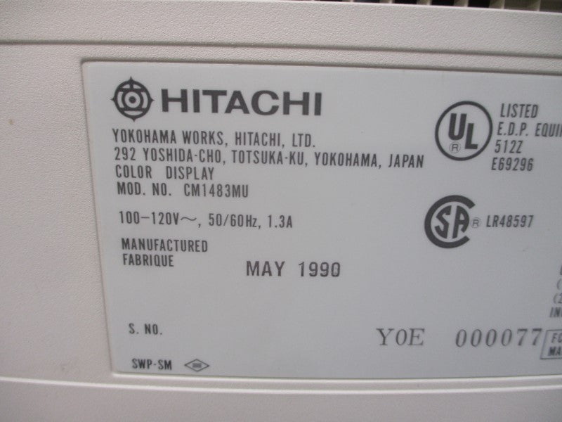 HITACHI CM1483MU-511 100-120V 1.3A NSMP