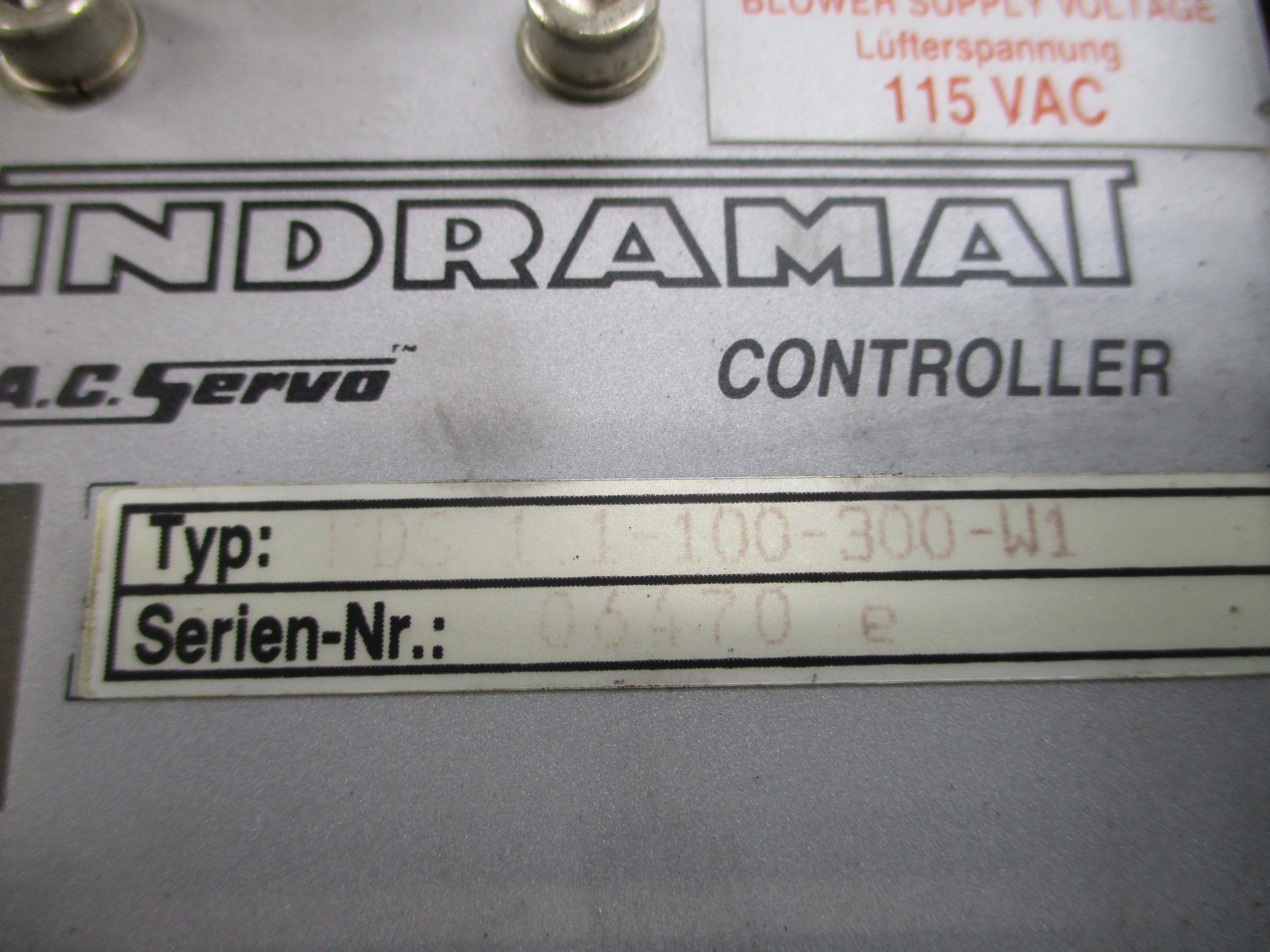 INDRAMAT KDS1.1-100-300-W1 115VAC UNMP