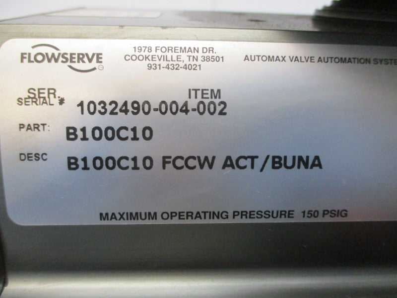 FLOWSERVE B100C10 QZP2SC2R 150PSI NSNP