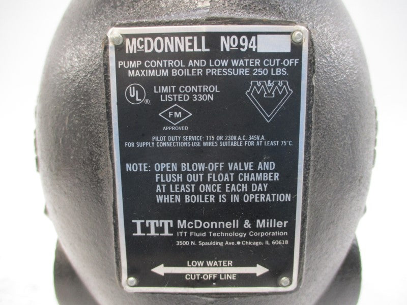 ITT MCDONNELL & MILLER 94 250 115/230VAC NSNP