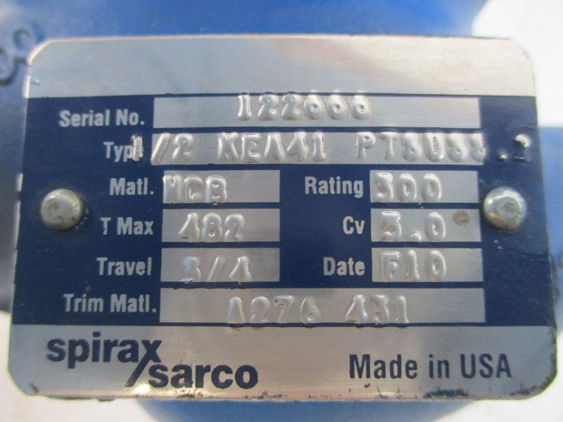 SPIRAX SARCO PN9126E 1/2KEA41PTSUSS.2 15-30PSI UNMP