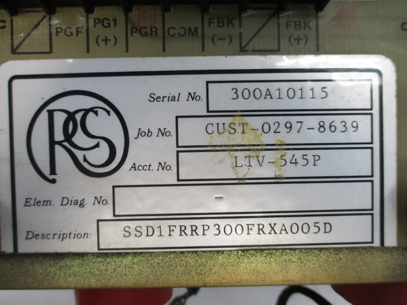 RCS SSD1FRRP300FRXA005D UNMP