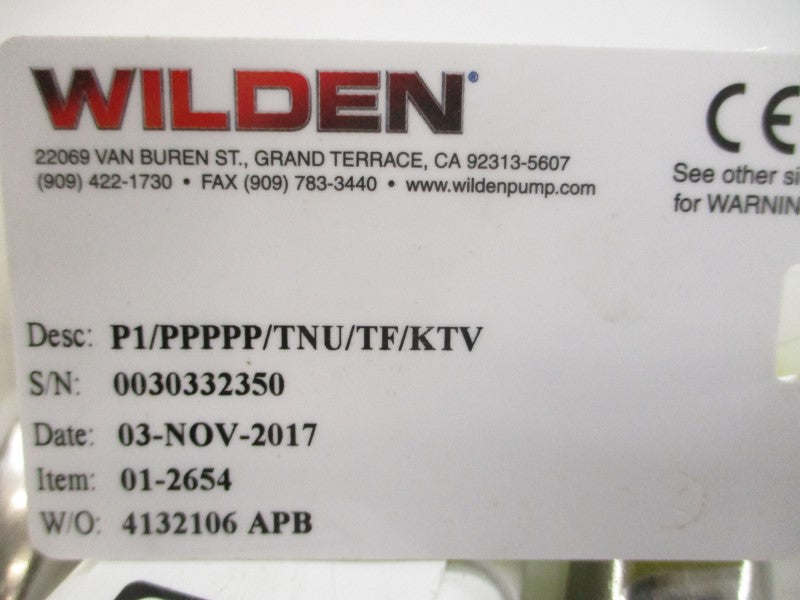 WILDEN P1/PPPPP/TNU/TF/KTV WIL-01-2654 125PSI NSMP
