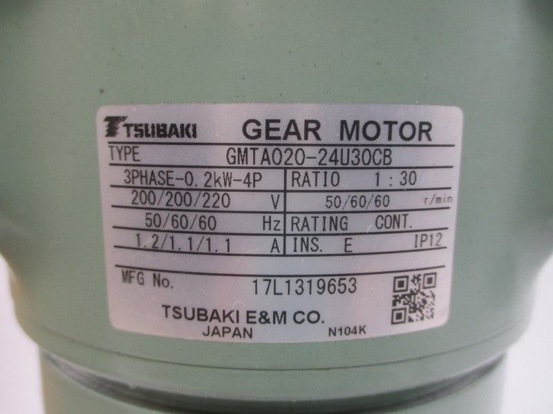 TSUBAKI GMTA020-24U30CB 200/220V 1.2/1.1A NSMP