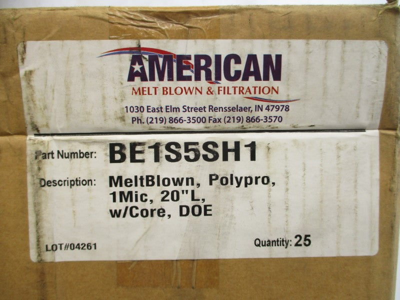 AMERICAN MELT BLOWN & FILTRATION BE1S5SH1 (PKG OF 25) NSMP