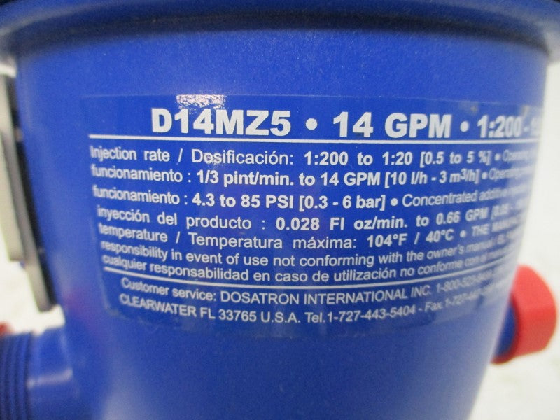 DOSATRON D14MZ5AFII 4.3-85PSI NSMP