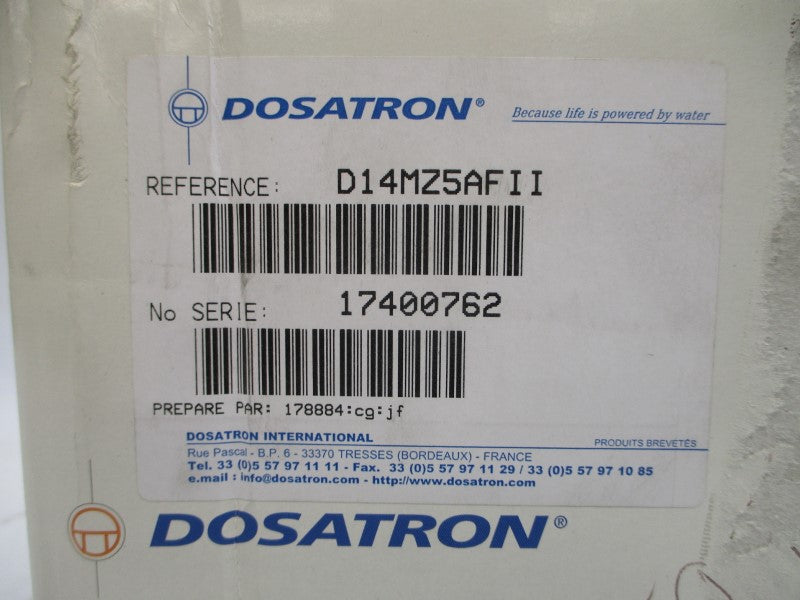 DOSATRON D14MZ5AFII 4.3-85PSI NSMP