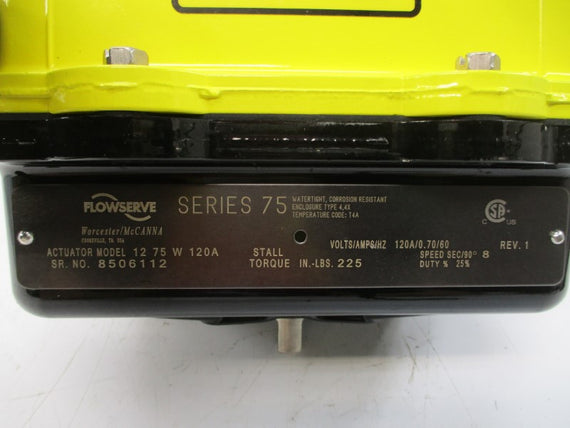 WORCESTER/MCCANNA 1275W120A SER. 75 120V 0.70A NSNP