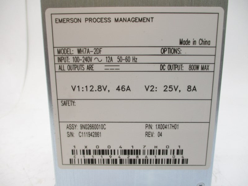 EMERSON 1X00417H01 WH7A-2DF 100-240V 12A NSNP