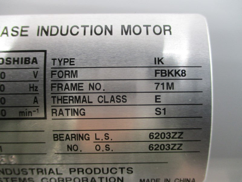 TOSHIBA IK-FBKK8 200/220V 2.20/2.00A NSMP