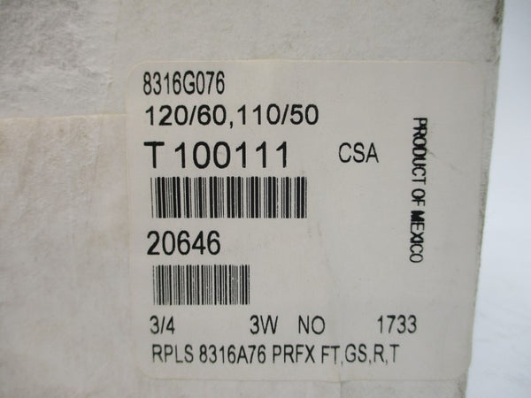 ASCO 8316G076 110/120V 3/4" NSFS