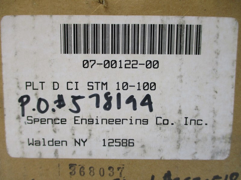 SPENCE ENGINEERING 07-00122-00 NSFS