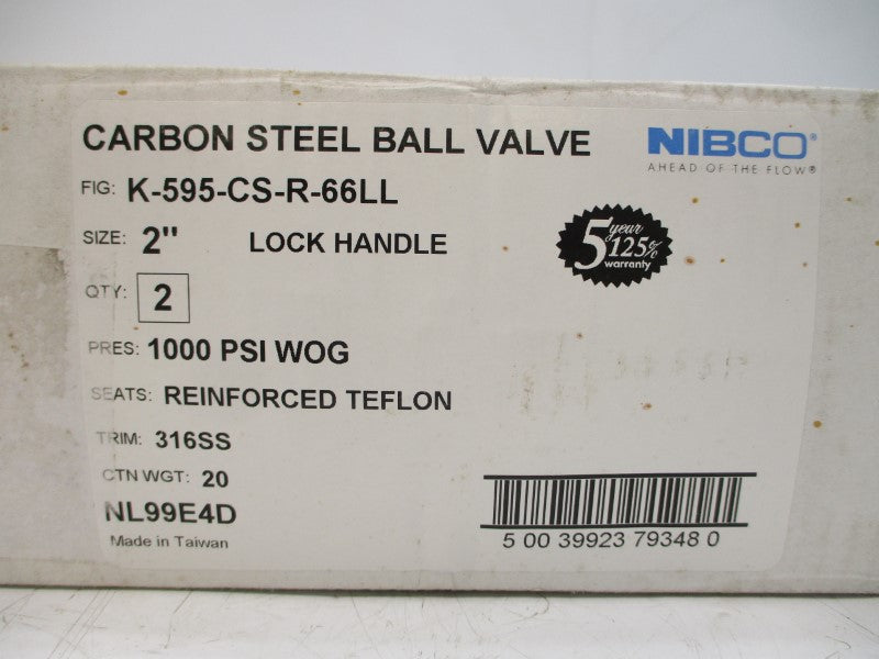 NIBCO K-595-CS-R-66LL 1000PSI 2" (PKG OF 2) NSMP