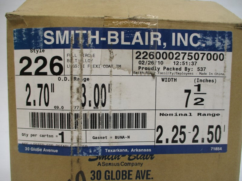 SMITH BLAIR 226-00027507-000 2.70-3.00X7-1/2" NSMP