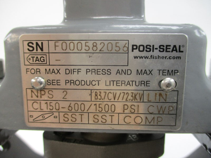 FISHER CONTROLS A81 83.7CV/72.3KV QD0040.U00STACW 600/1500PSI NSNP