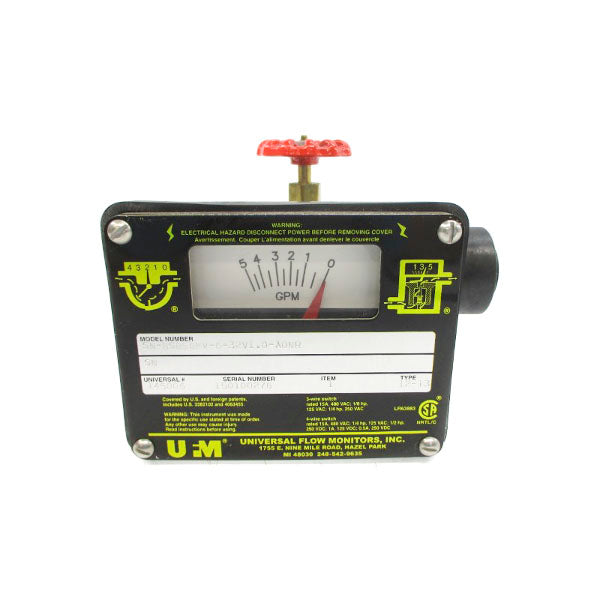 UNIVERSAL FLOW MONITORS SN-BSB5GMV-6-32V1.0-A0NR 480VAC 15A NSNP