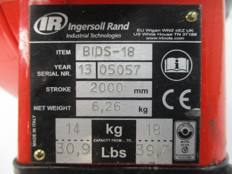 INGERSOLL RAND BIDS-18 30.9-39.7LBS UNMP