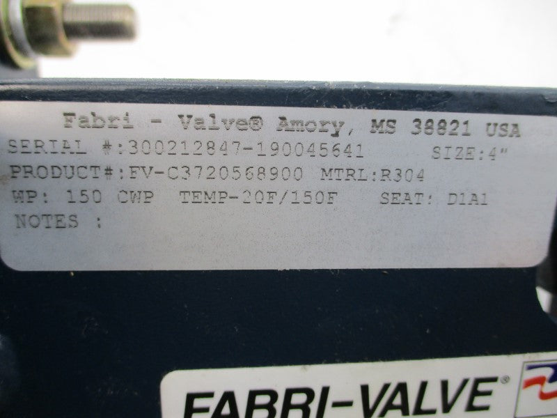 FABRI-VALVE AMORY FV-C3720568900 4" NSNP