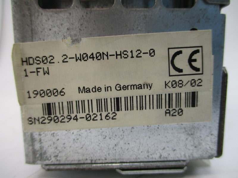INDUSTRIAL MRO HDS02.2-W040N-HS12-01-FW UNMP