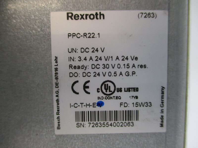 REXROTH PPC-R22.1 24VDC 3.4A NSNP