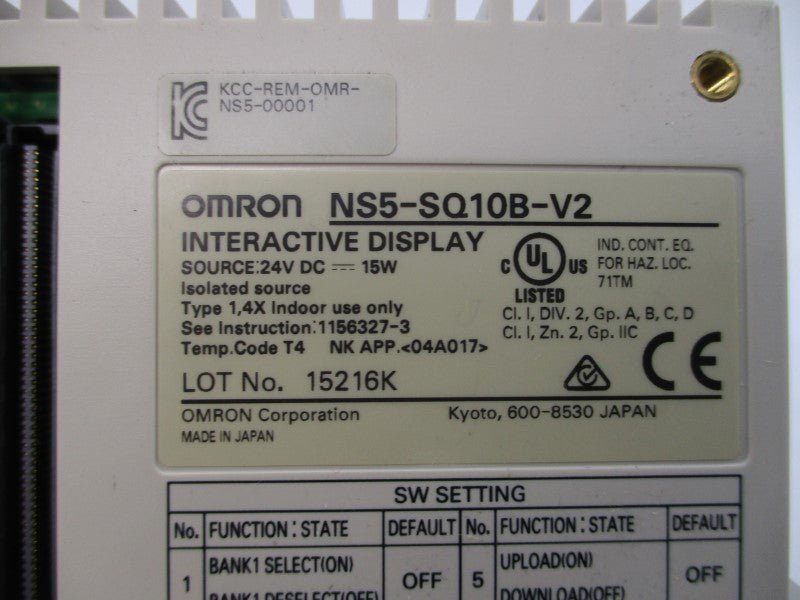 OMRON NS5-SQ10B-V2 24VDC NSMP