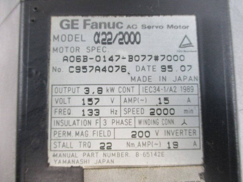 FANUC A06B-0147-B077#7000 157VAC 15A UNMP