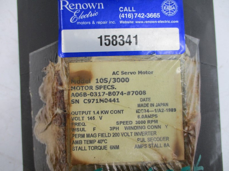 FANUC A06B-0317-B074-#7008 145VAC 6.0A UNMP