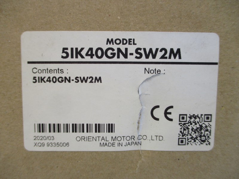 ORIENTAL MOTOR 5IK40GN-SW2M 230VAC 0.31A NSMP