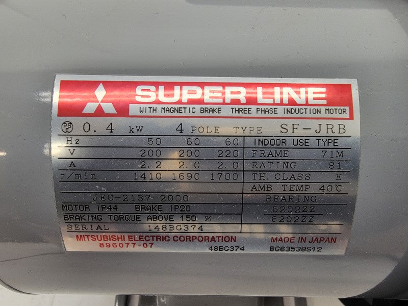 MITSUBISHI SF-JRB TB-A0.4 200/220V 2.2/2.0A NSMP