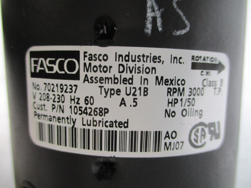 FASCO INDUSTRIES 70219237 U21B 208-230V .5A NSNP