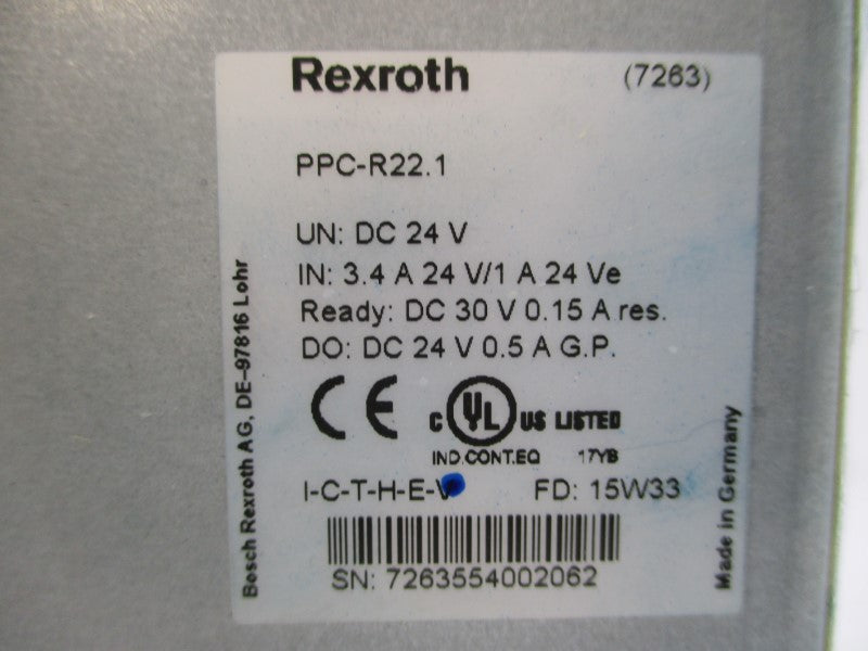 REXROTH PPC-R22.1N-T-Q1-NN-NN-FW 24VDC 3.4A UNMP