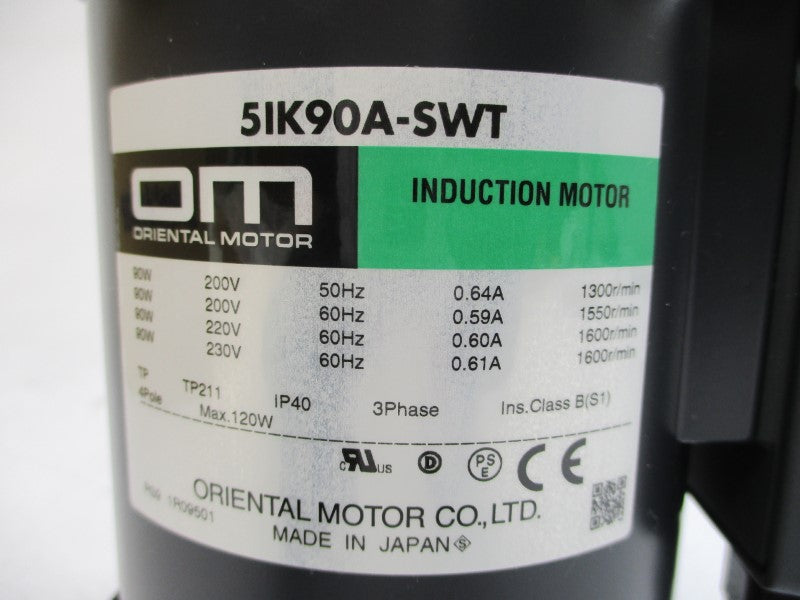ORIENTAL MOTOR 5IK90A-SWT 230V 0.61A NSMP