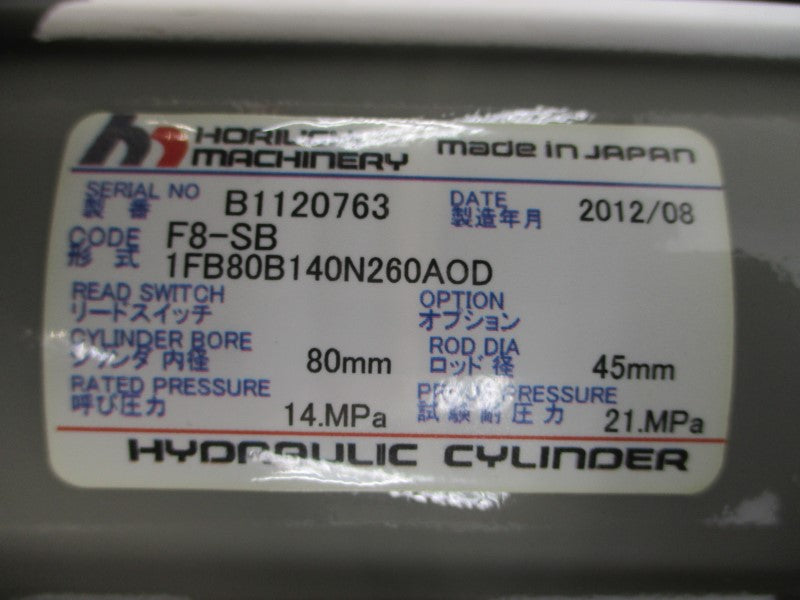 HORIUCHI MACHINERY F8-SB 1FB80B140N260AOD NSMP