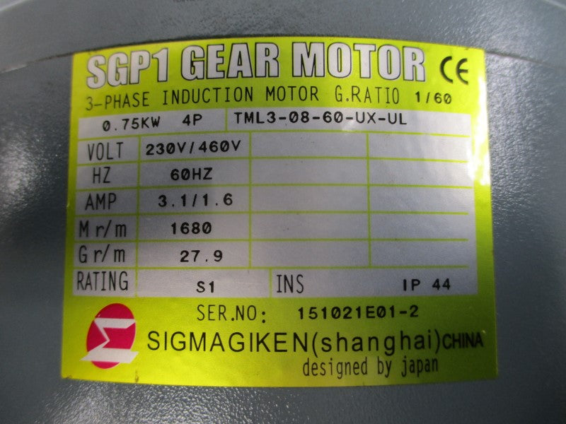 SIGMAGIKEN TML3-08-60-UX-UL 230/460V 3.1/1.6A NSNP