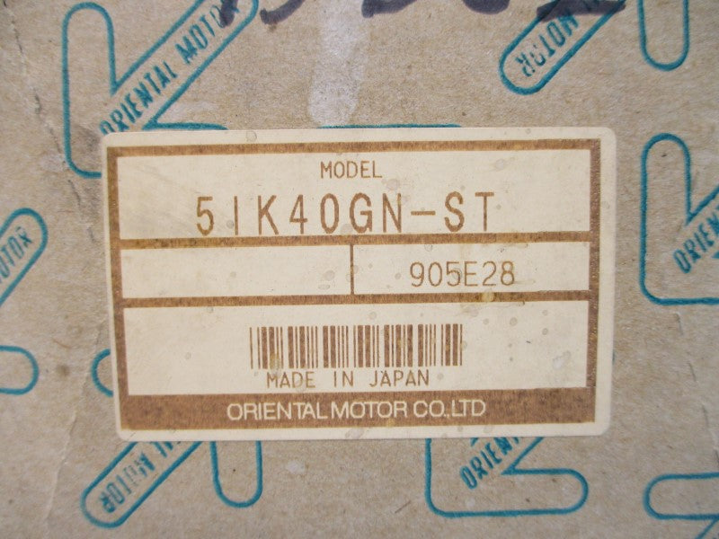 ORIENTAL MOTOR 5IK40GN-ST 200/220V 0.4A NSMP