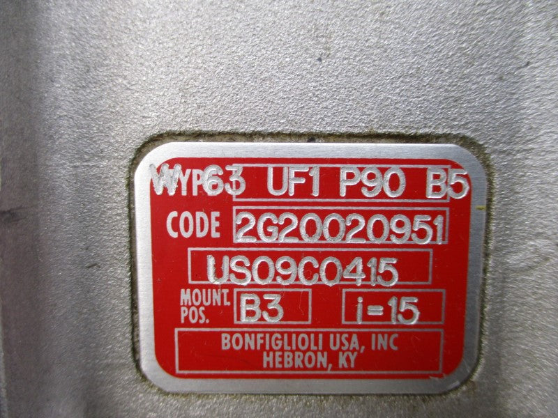 BONFIGLIOLI W63UF1P90B5 2G20020951 NSNP