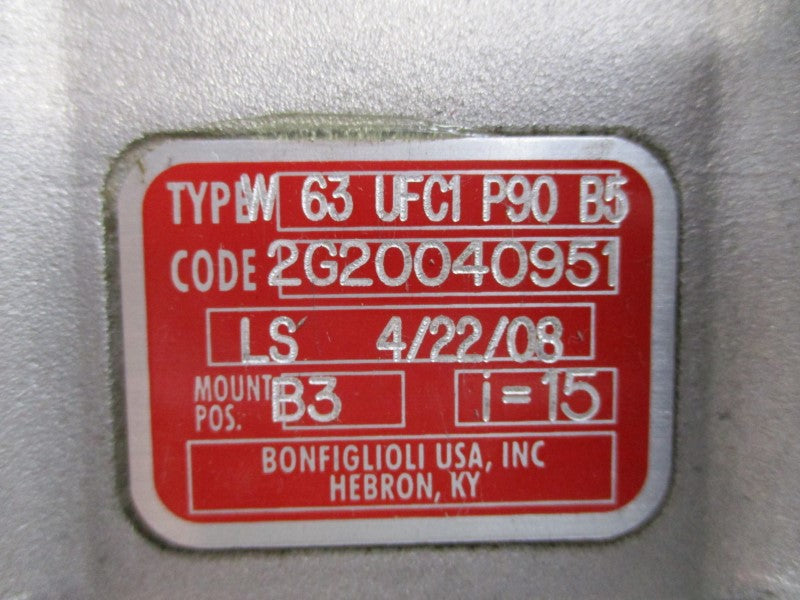 BONFIGLIOLI W63UFC1P90B5 2G20040951 NSNP