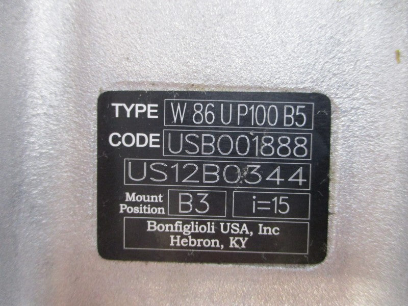 BONFIGLIOLI W86UP100B5 USB001888 NSNP