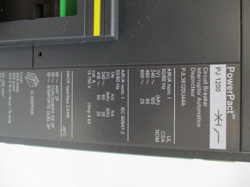 SQUARE D PJL36120U44A SER. 1 600V 1200A NSMP