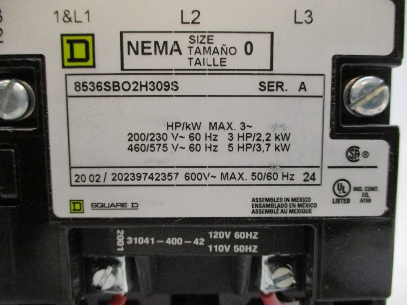 SQUARE D 8536SBO2V02H309S SER. A 110/120V NSMP