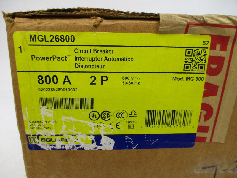 SQUARE D MGL26800 SER. 2 600V 800A NSFS