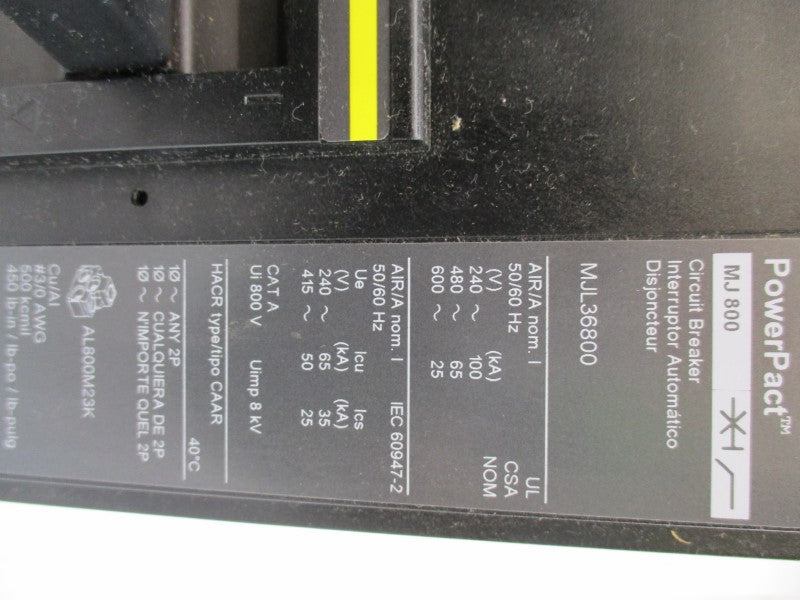 SQUARE D MJL36800 SER. 2 600V 800A NSMP